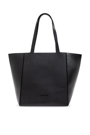 【関税込み】Small Cara Shopper Bag - ANINE BING - Cotton - B ANINE BING Small Cara Tote - Natural Canvas With Black